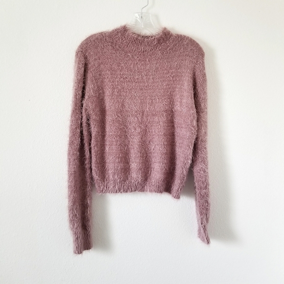 Love Tree Pink Fuzzy Sweater 
